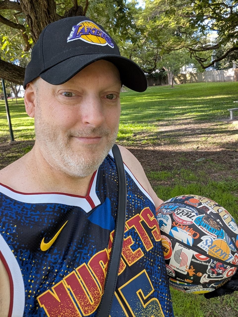 Out at the park with my Wilson Basketball NBA All Team Retro Basketball